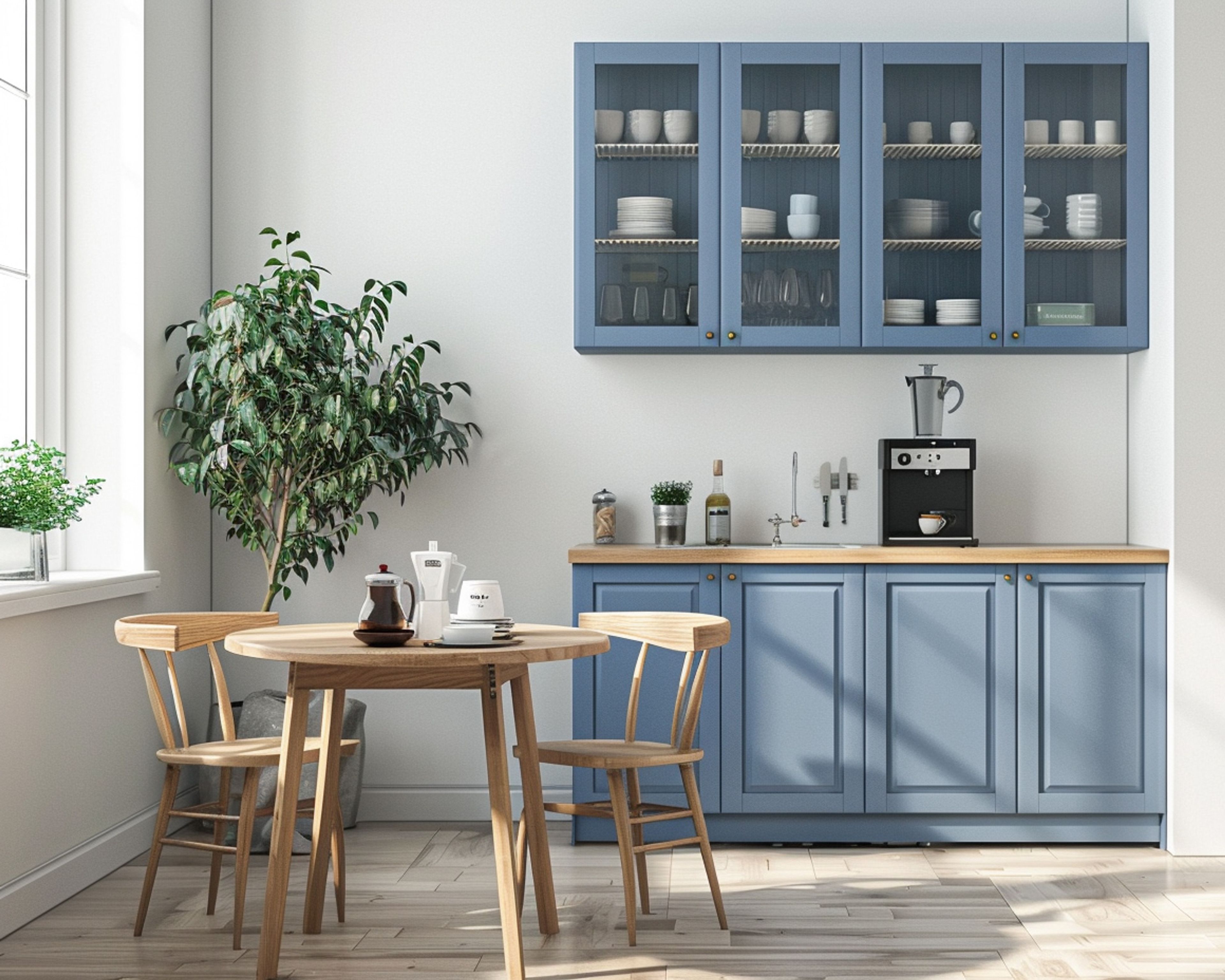 Scandinavian Dining Room Design with Wooden Table